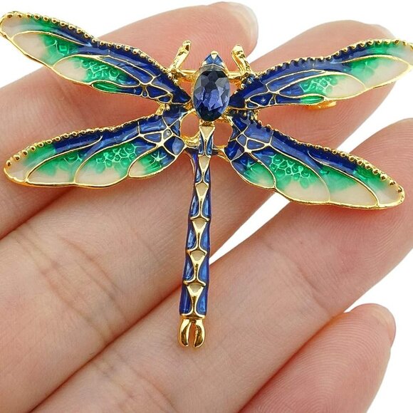 Dragonfly Brooch Pin Acrylic Fly Insect Breastpin for Women Clothing Corsage - Picture 3 of 8